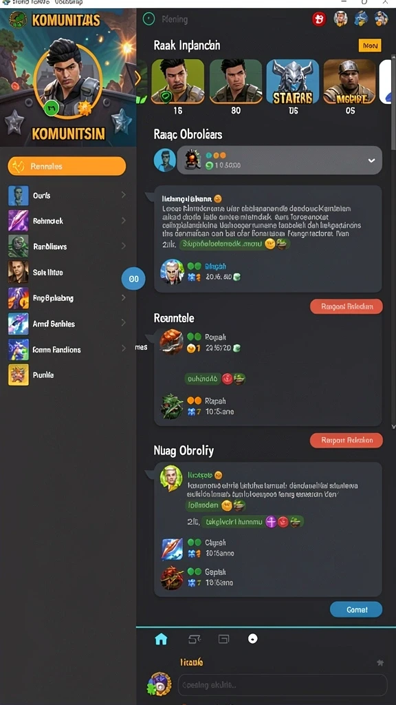 333v - Screenshot menunjukkan fitur interaksi sosial antar pemain.