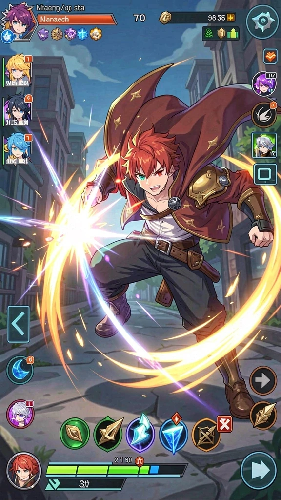 jp6789 - Ilustrasi pertempuran menegangkan di game.